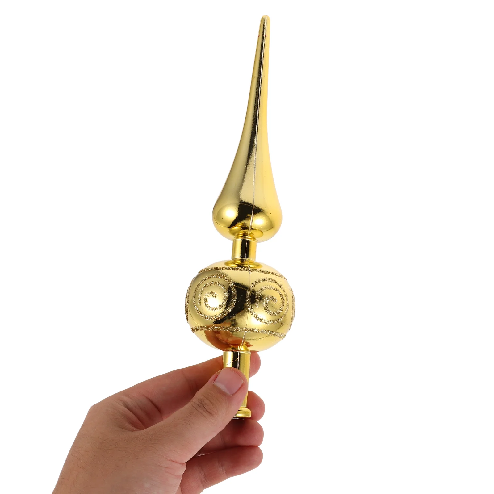 3 uds árbol de Navidad estrella superior oro DIY soporte de adorno rematado brillante sólido único decoración de Navidad