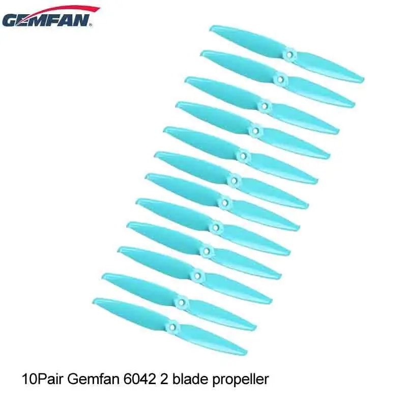 10 Pair Gemfan Flash 6042 6 Inch 2 Blade Propeller for 24xx Brushless Motor  FPV Racing Quadcopter Frame Kit