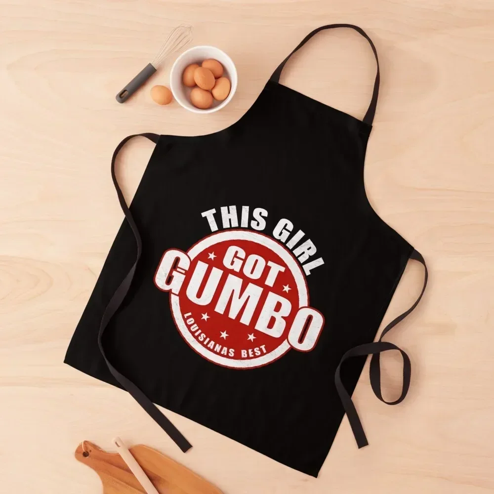 

This girl got gumbo cajun creole Louisiana's best Apron with personal logo Teacher for women with pocket Apron