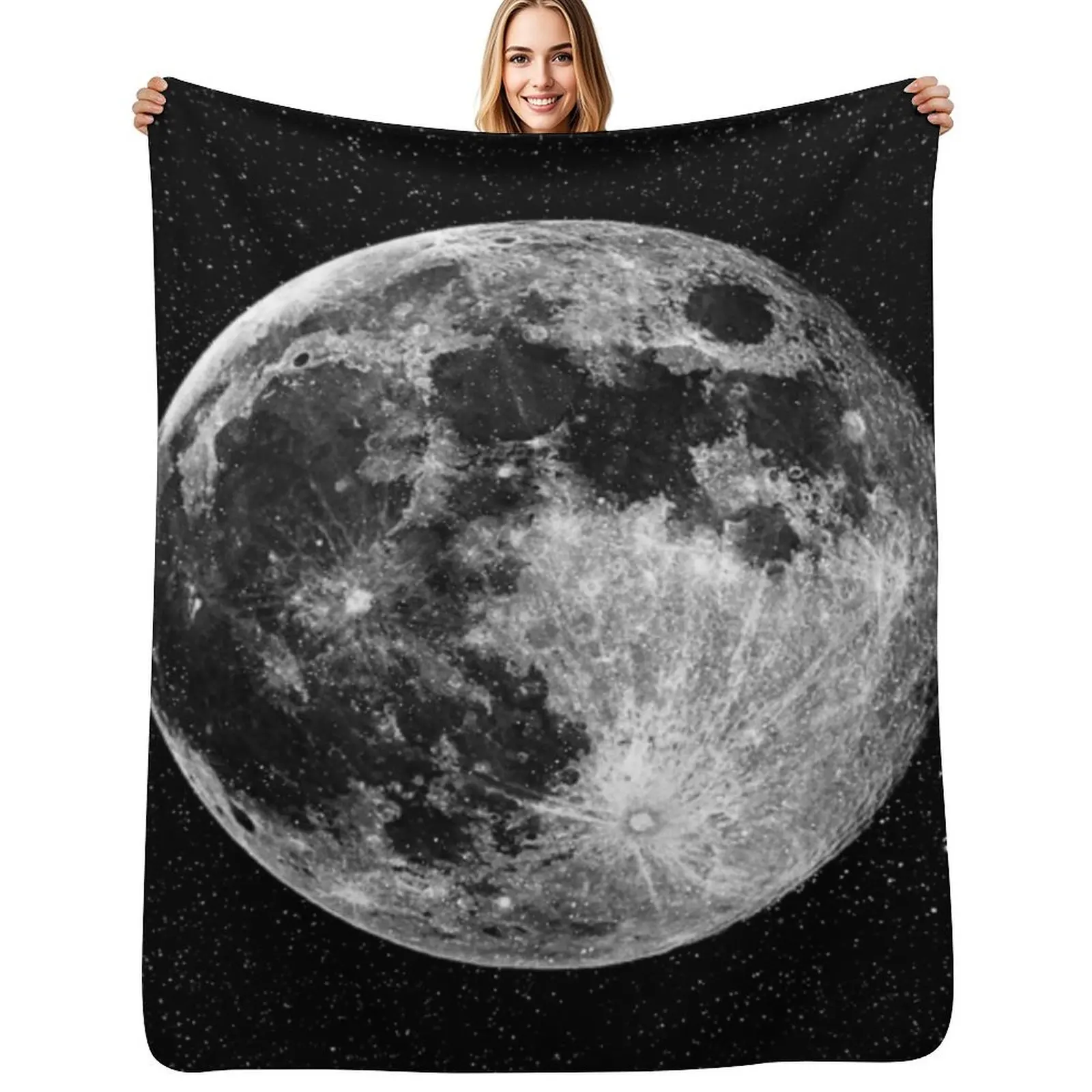 

Full Moon Throw Blanket Decorative Soft Throw Blanket for Couch Sofa