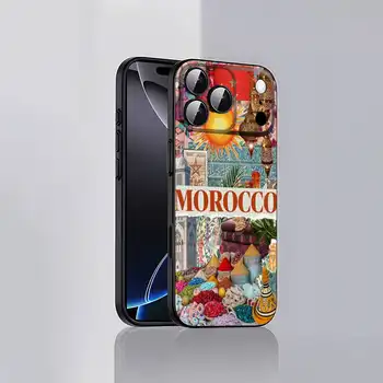 Pouzdro na telefon s marockou vlajkou a cestovním pasem pro iPhone 17, 16, 15, 14, 13, 12, Pro, Max, Plus, E, SE4, Air, Mini, černé 8 nejlepší prodej Pouzdro na iPhone Maroko - №7