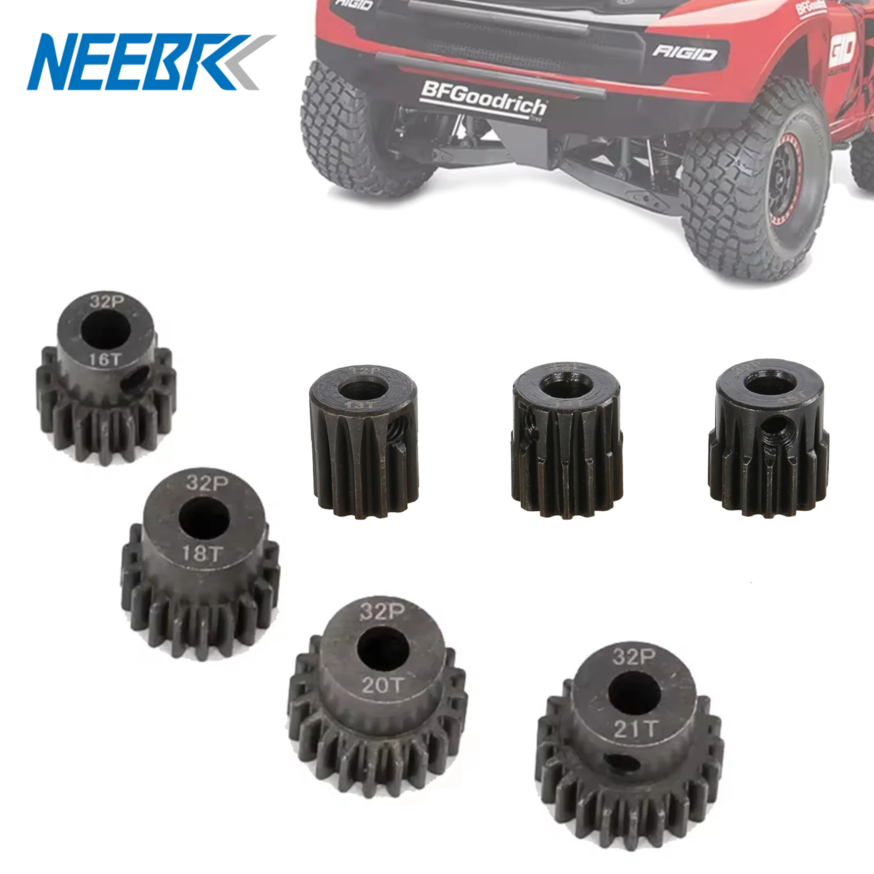32DP 5 مللي متر 13T 14T 15T 16T 17T 18T 19T 20T 21T المعادن ترس المحرك مجموعة ل 1/8 1/10 RC نموذج سيارة Wltoys نحى فرش جزء #1