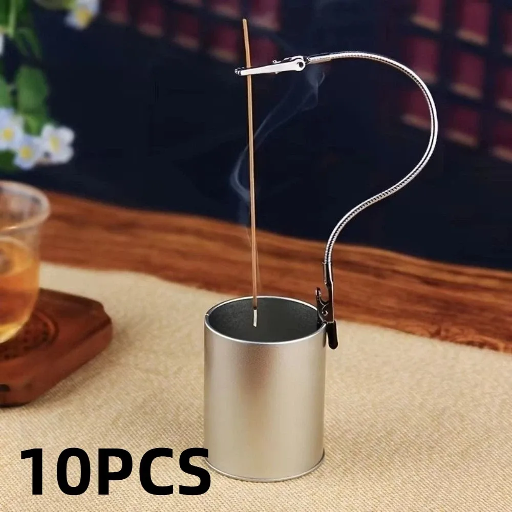 

10Pcs Multifunctional Double-ended Incense Clip Adjustable Flexible Universal Crocodile Clip Stable Portable Broken Incense Clip
