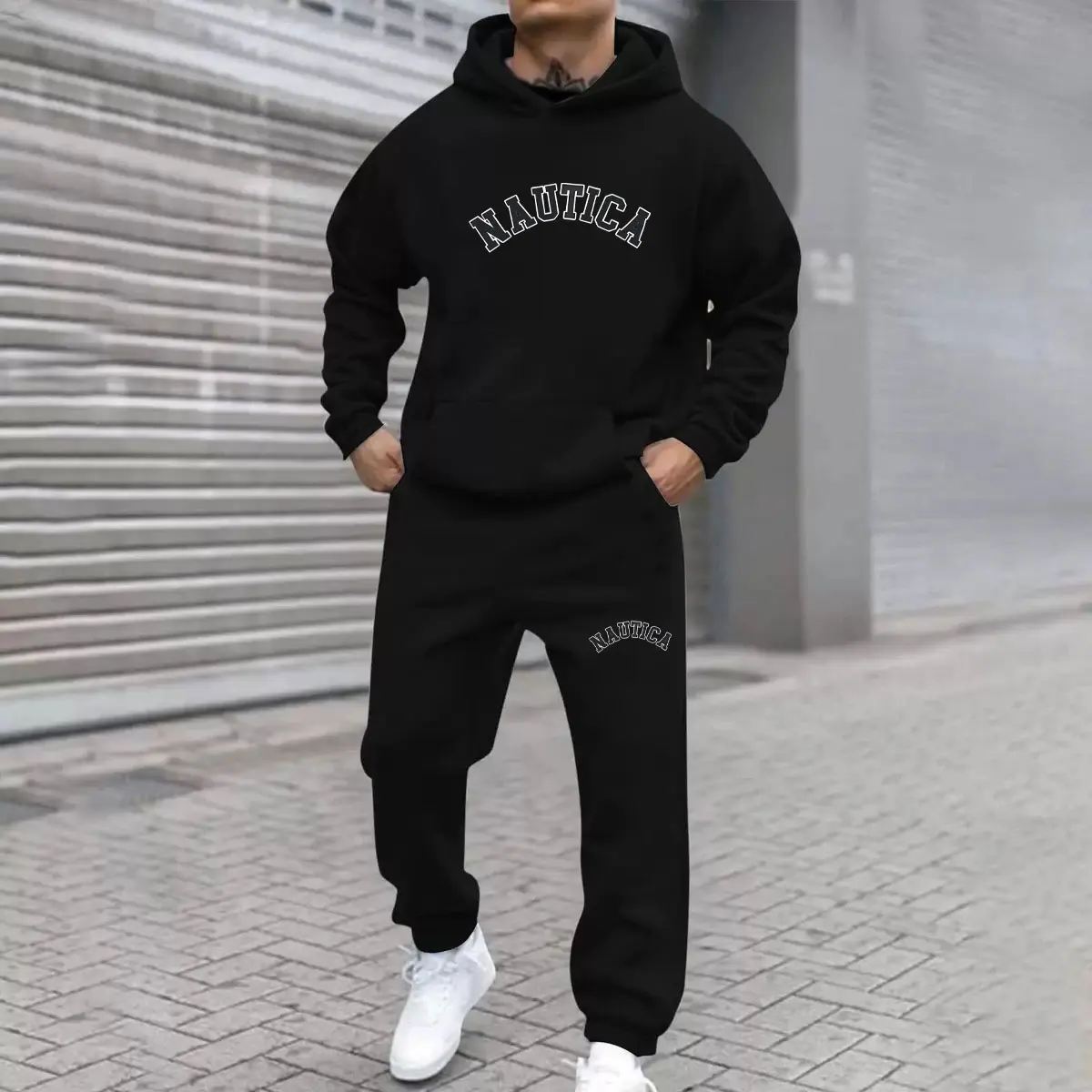 Nouvel ensemble de sweats à capuche imprimés pour hommes et femmes, collection 2026 Nautica, très populaire pour le sport et les loisirs en extérieur, idéal pour la course à pied.