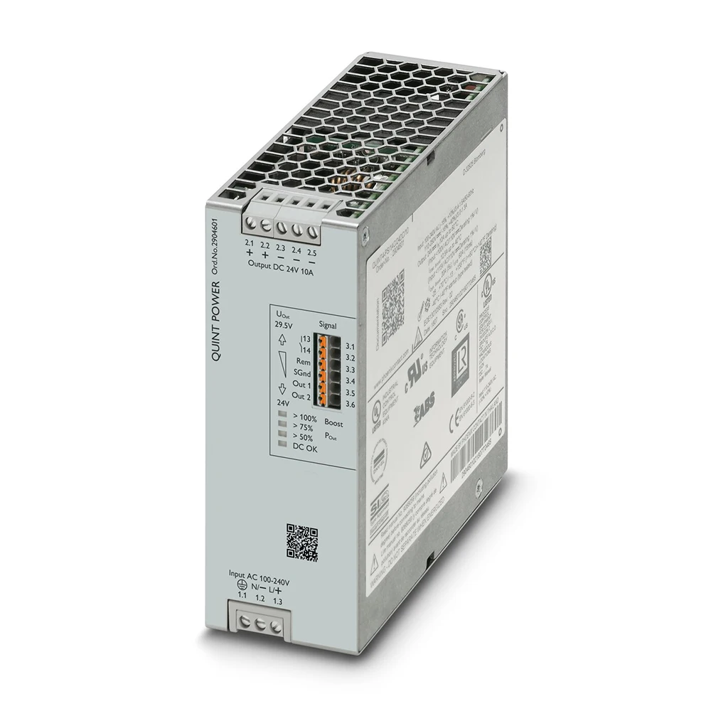 24VDC/10A Switching Power Supply 2904601 QUINT4-PS/1AC/24DC/10 QUINT POWER (Replace:2938604)