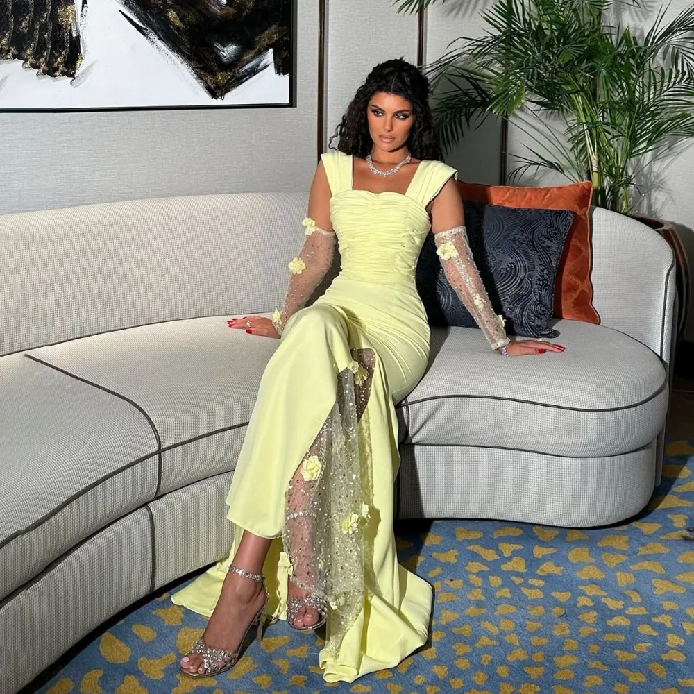 

Customized Exquisite Beading Women Prom Dress Sleeveless Charming A-line Zipper Floor Length Party Dress Women Evening Gown