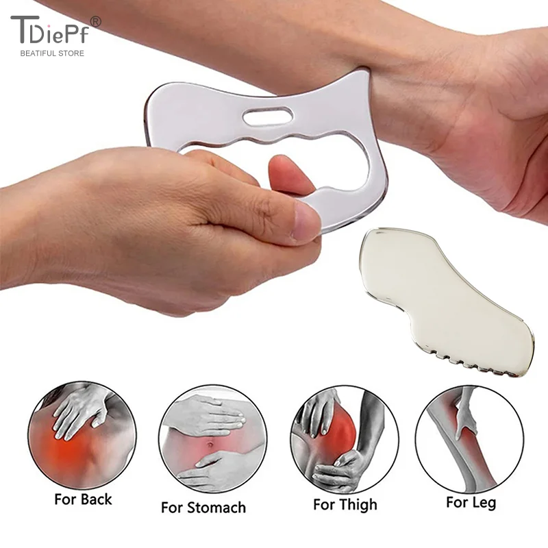 

1 * нержавеющая сталь для тела, палочка Гуа Ша, глубокие ткани, расслабляющий массажер от целлюлита, скребковая доска для похудения, массаж мышц, релаксация