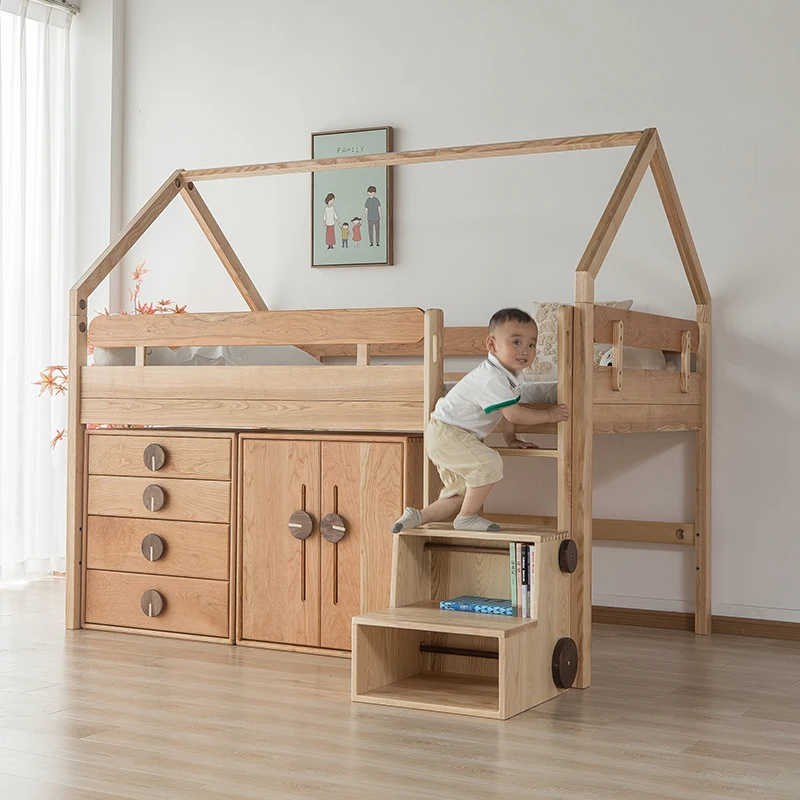 

Luxuce Canopy Kids Beds Decoration Wooden Safety Custom Single Kids Bed Princess Modern Design Camas Infantiles Furniture Home