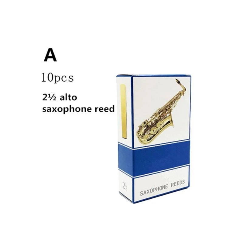 Q39E Premium Saxophone Sax Reeds Strength 2.5 Instrument,10 Pcs/set