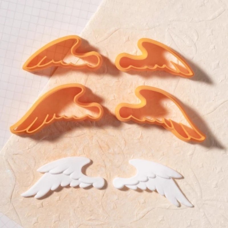 Q نسخة الترا ضوء الطين دمية 2/3 سنتيمتر الجناح قطع قالب الملاك/الشيطان/الطائر الطنان الجناح لتقوم بها بنفسك دمية شخصية كرتونية الجناح التصميم أداة
