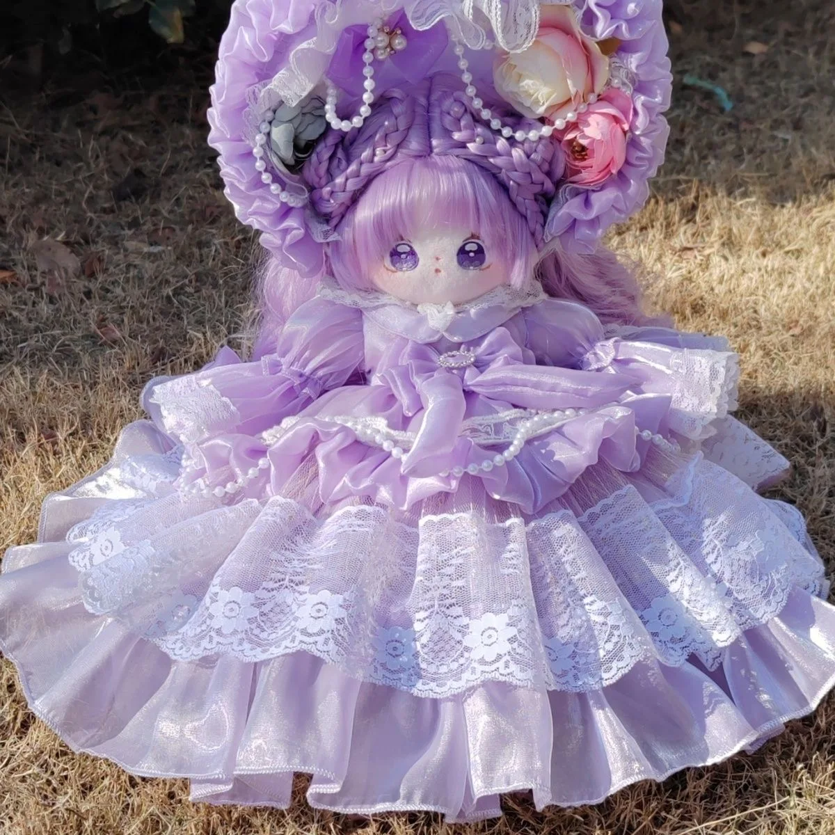 ドローイングドレスコットンドレス人形服ヘッドドレス20cm-30cm