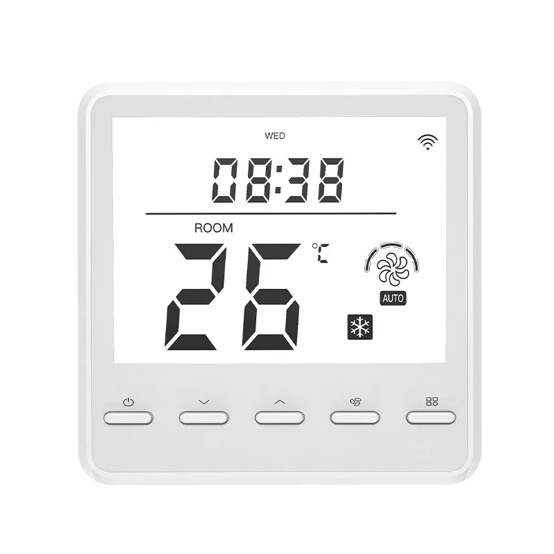 

Newest design thermostat with temperature display HVAC controller fan coil unit thermostat