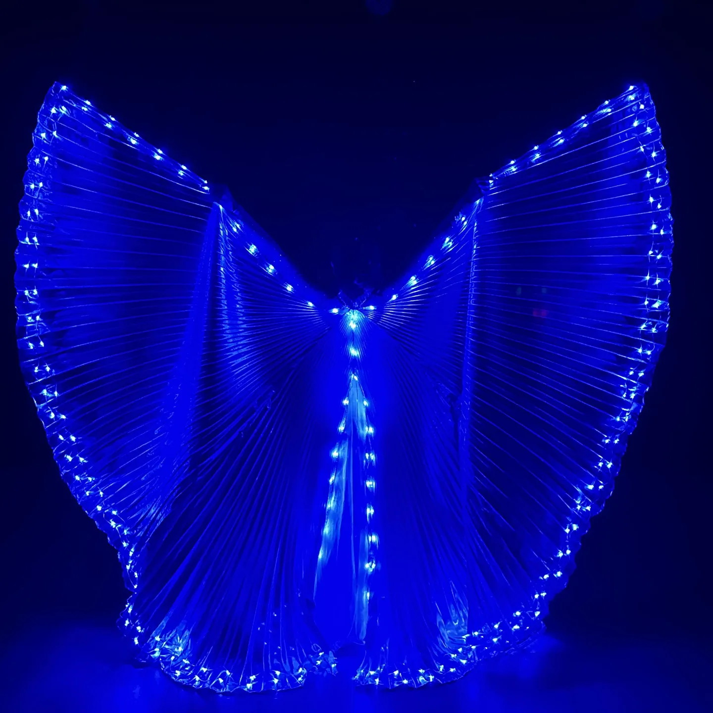 LED إيزيس أجنحة كلا الجانبين الفلورسنت فراشة الرقص الشرقي أداء الرقص الشرقي كرنفال Led ازياء يظهر الرقص الشرقي