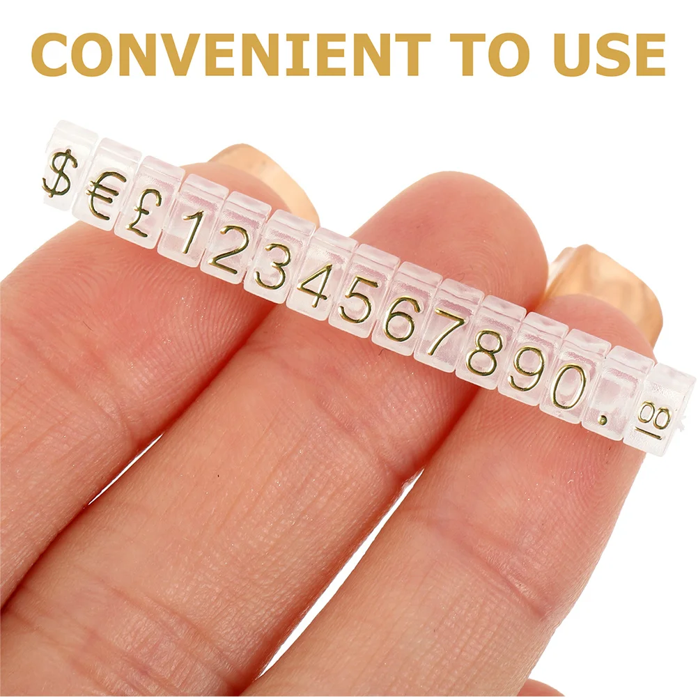 

10 Strings Price Tag Cube Adjustable Pricing Display Stand for Jewelry Clothing Price Label Retail Counter Pricing Tags