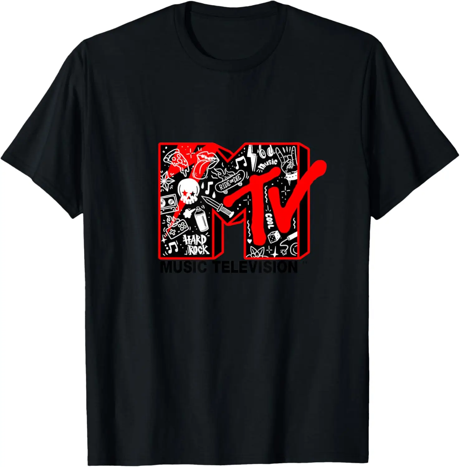 

Mademark x MTV - The official MTV Logo in red and black for a rocking party T-Shirt