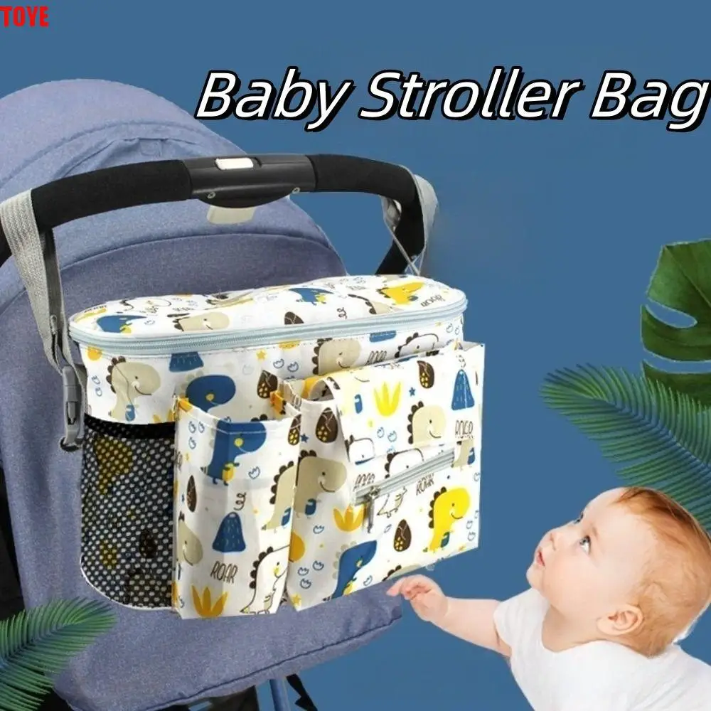 

Oxford cloth Baby Stroller Bag Printed Pram Buggy Cartoon Stroller Organizer Stroller Accessories Multi-functional