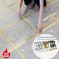 50M Gold black Self-Adhesive Tile Stickers Tape Floor Waterproof Wall Gap Sealing Strip Tile Beauty Seam Sticker Home Decoratio