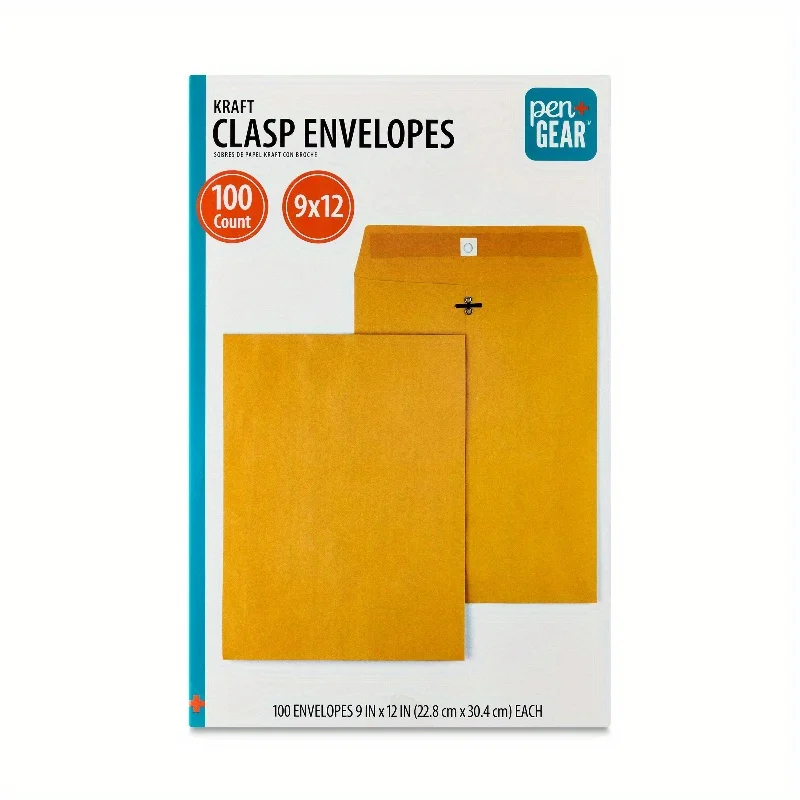

Kraft Clasp Envelopes, 9 inx 12 in, Count