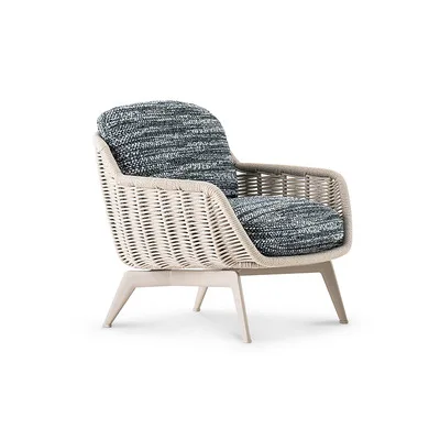 

✗x Contemporary Outdoor Teak Rope Sofa Waterproof Sunscreen Rattan Chair Combination for Courtyard Balcony Villa Patio Leisure*