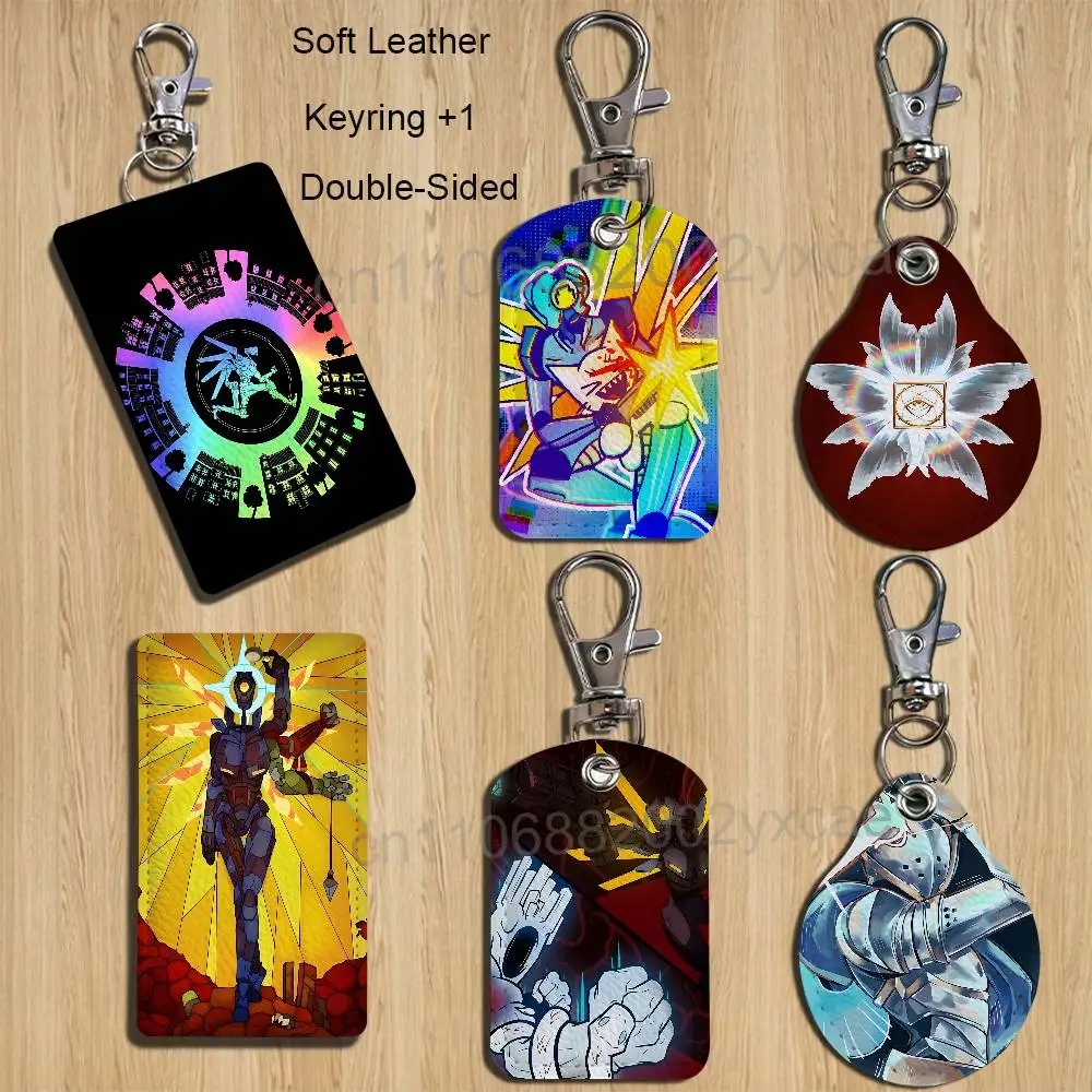 

game ULTRAKILL Geometry LAYER FRAUD Card Holder Keychain Key Ring Door Lock Access Protective Case For Security Gift