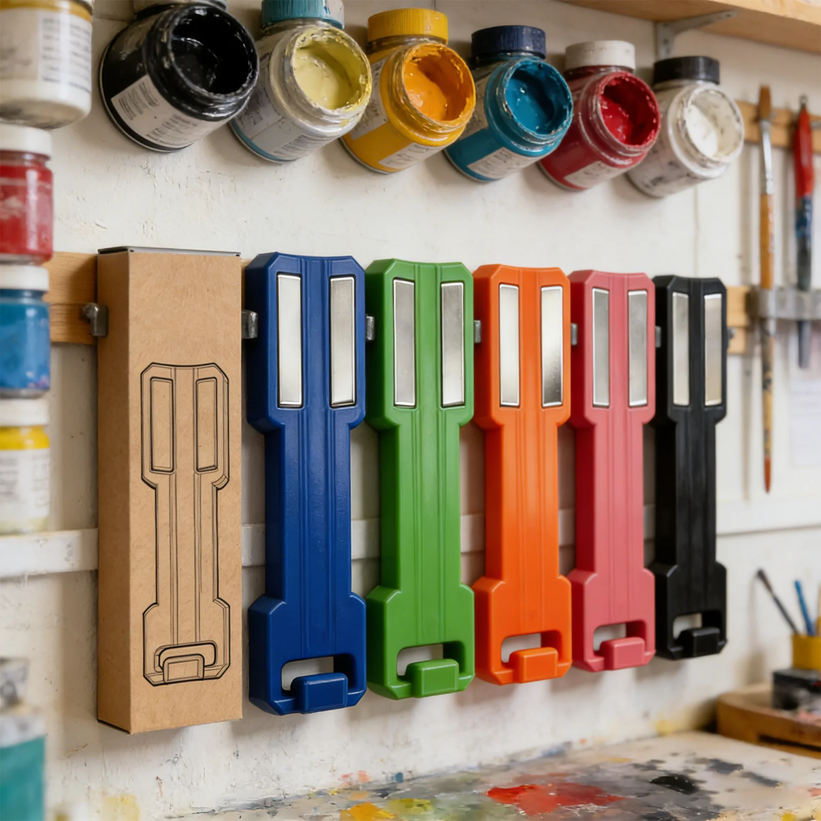 Suporte Magnético para Latas de Spray, Organizador de Cozinha para Geladeira, Economia de Espaço, Azul, Suporte Fino para Armazenamento Doméstico