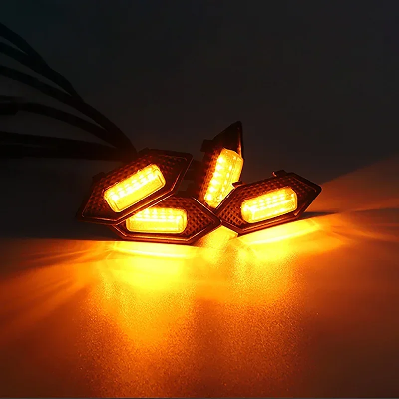 LED Car Lights 4Pcs Front Grille LED Light Safety Warning Light Harness For Honda CRV 2017-2022 Car Accessories LED Signal Lamps