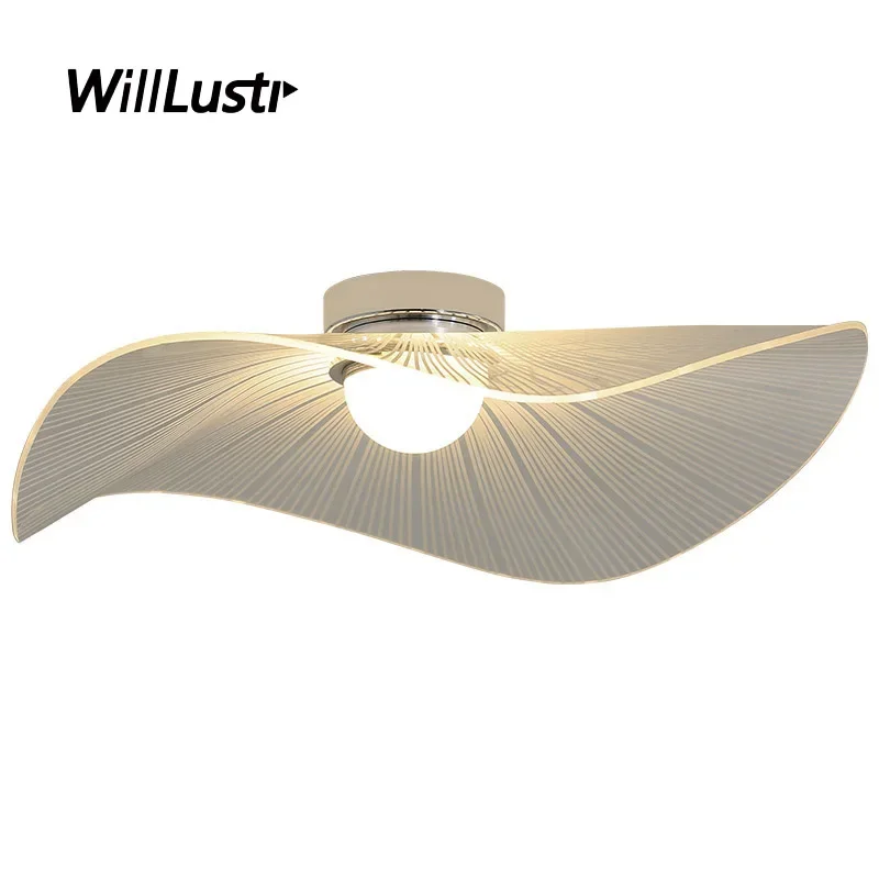 Kreatywna lampa wisząca z liści lotosu przezroczysta akrylowa lampa wisząca Hotel Cafe Study Bar sypialnia wiszący żyrandol sufitowy