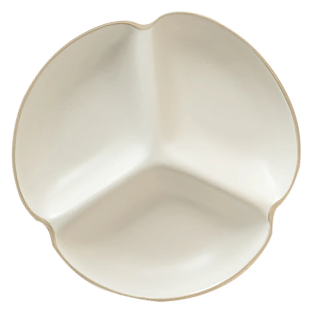 

Ceramic Divided Dinner Plate 3-Compartments Portion Control Healthy Eating Versatile Usage Breakfast Desserts Fruits