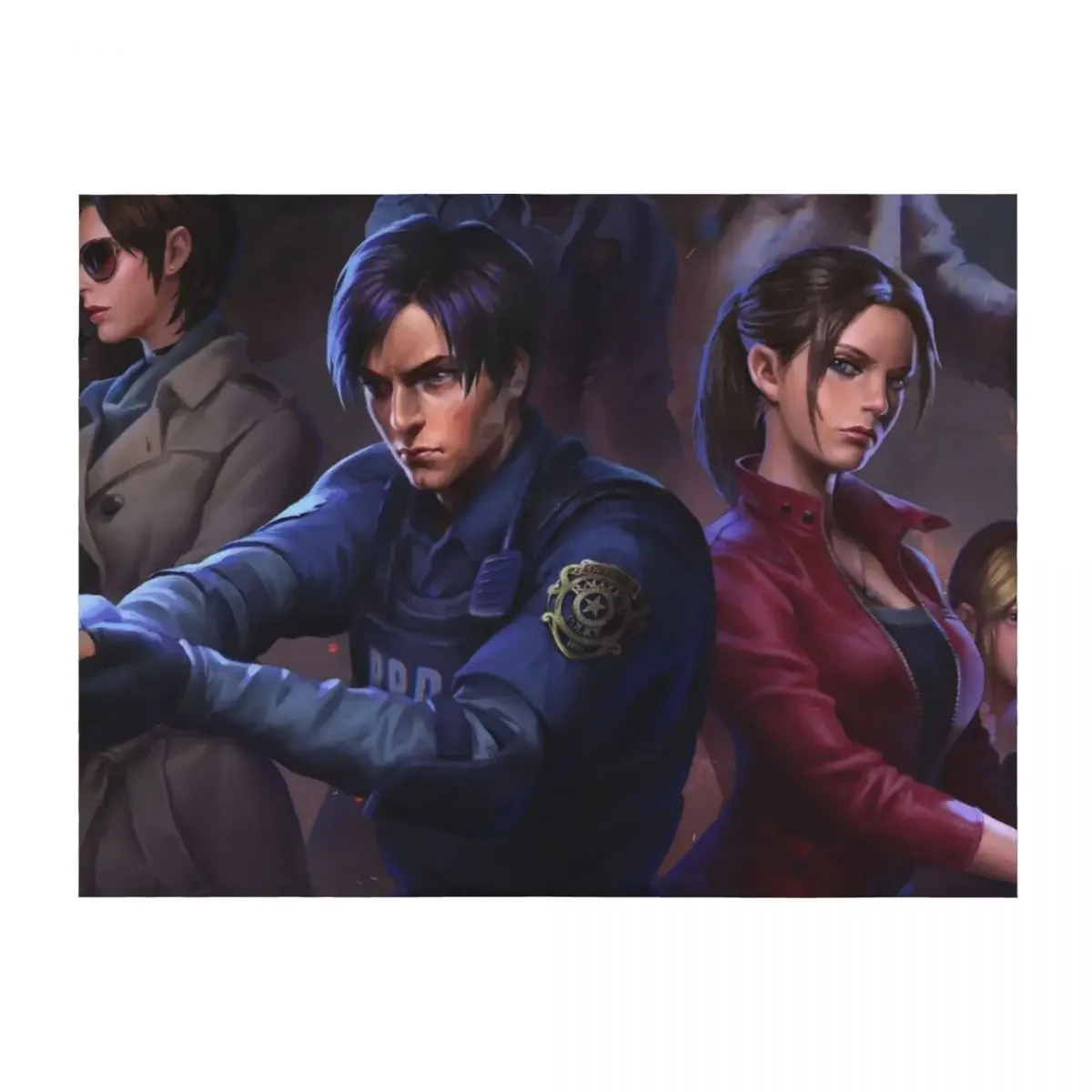 

Let's get out of Raccoon City! - Leon S. Kennedy, Ada Wong & Claire Redfield - RE2 Throw Blanket Kid'S Blankets