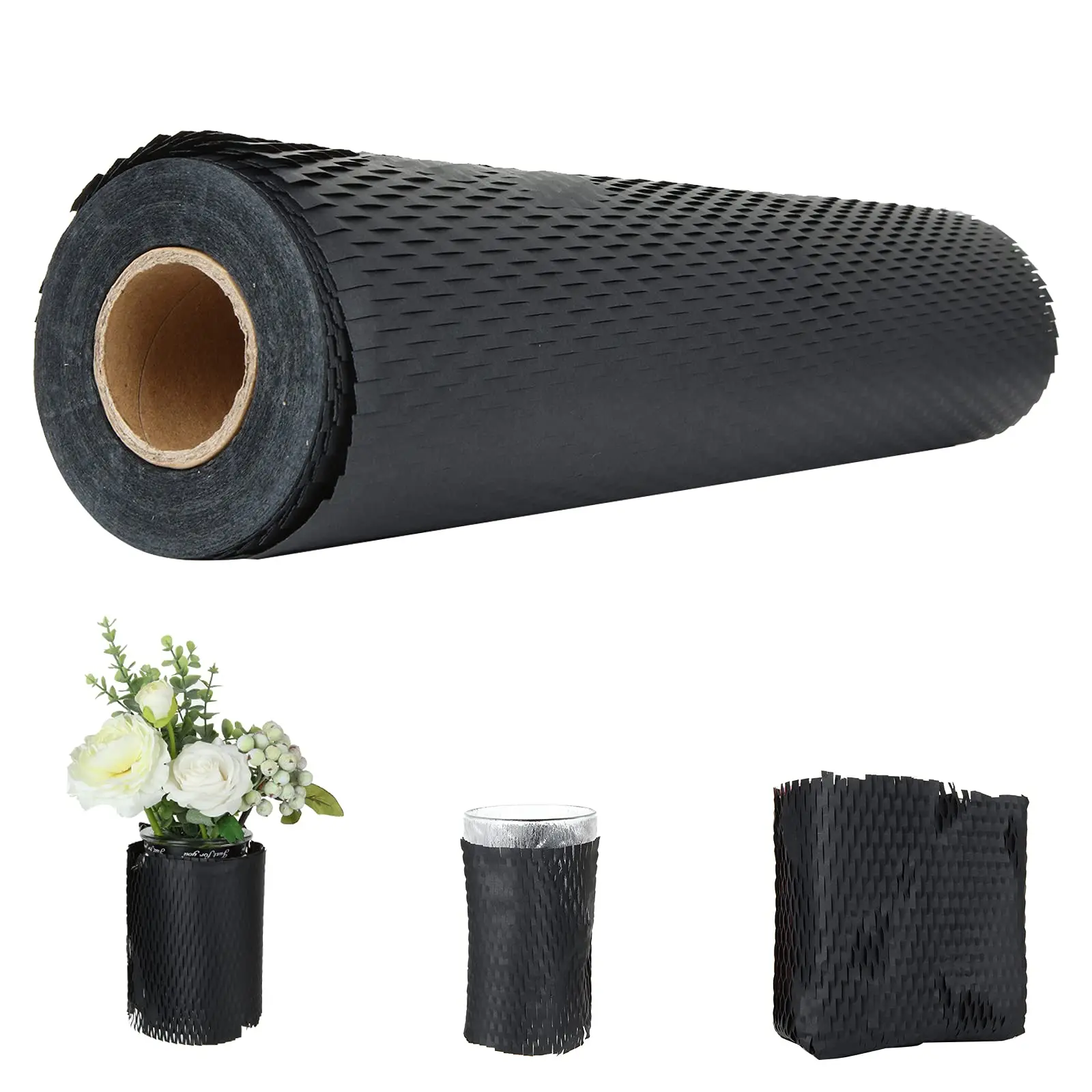 Hysen preto favo de mel papel para diy embalagem de presente decorativo substituindo bolha em movimento embalagem protetora almofada papel de embrulho