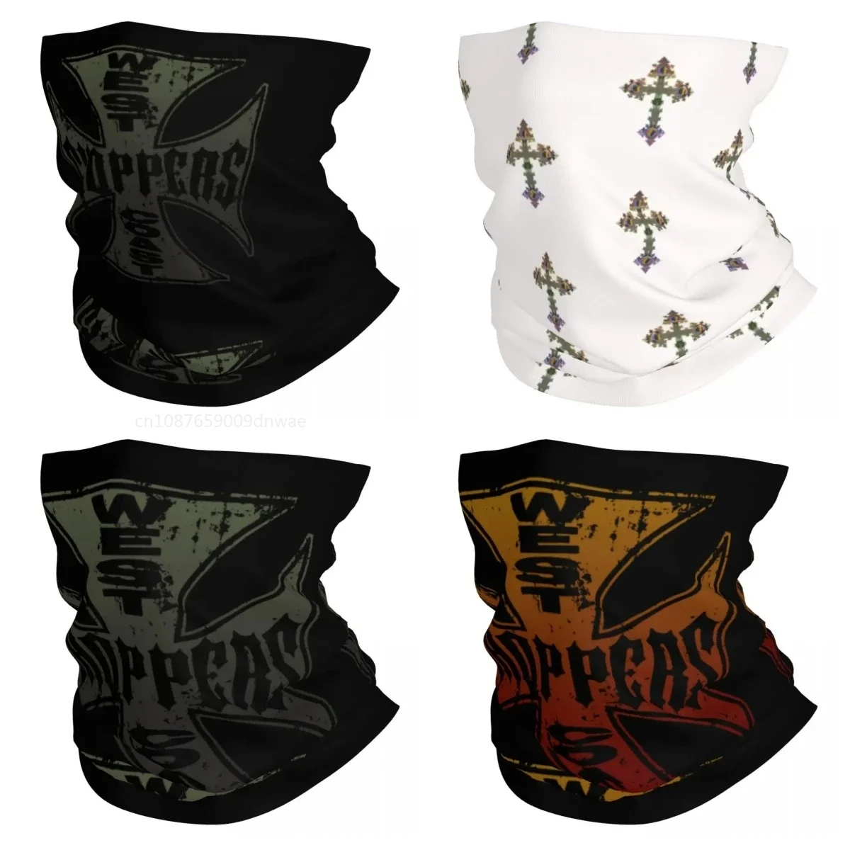 Krzyż etiopski Etiopia prawosławny West Coast Chopper Iron Cross Bandana na szyję Kominiarka motocyklowa Maska na twarz Szalik na zewnątrz