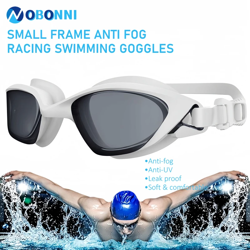 スイムゴーグル アップグレードされたスモールフレーム レーシング 防曇 UV耐性 漏れなし スイミングゴーグル メンズ レディース 大人 ティーンエイジャー用
