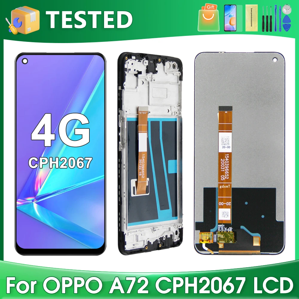 6.5''For OPPO A72 4G 5G For  OPPO A52 A92 CPH2067 CPH2061 CPH2059 LCD Display Touch Screen Digitizer Assembly Replacement