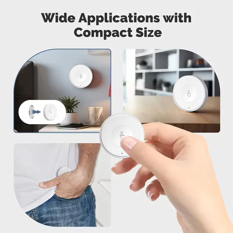 Smart Scene Switch Wireless Zigbee Tuya, Mini Remote Control for Smart Life, Create 3 Scenes, Perfect for Bedroom Kitchen image 5
