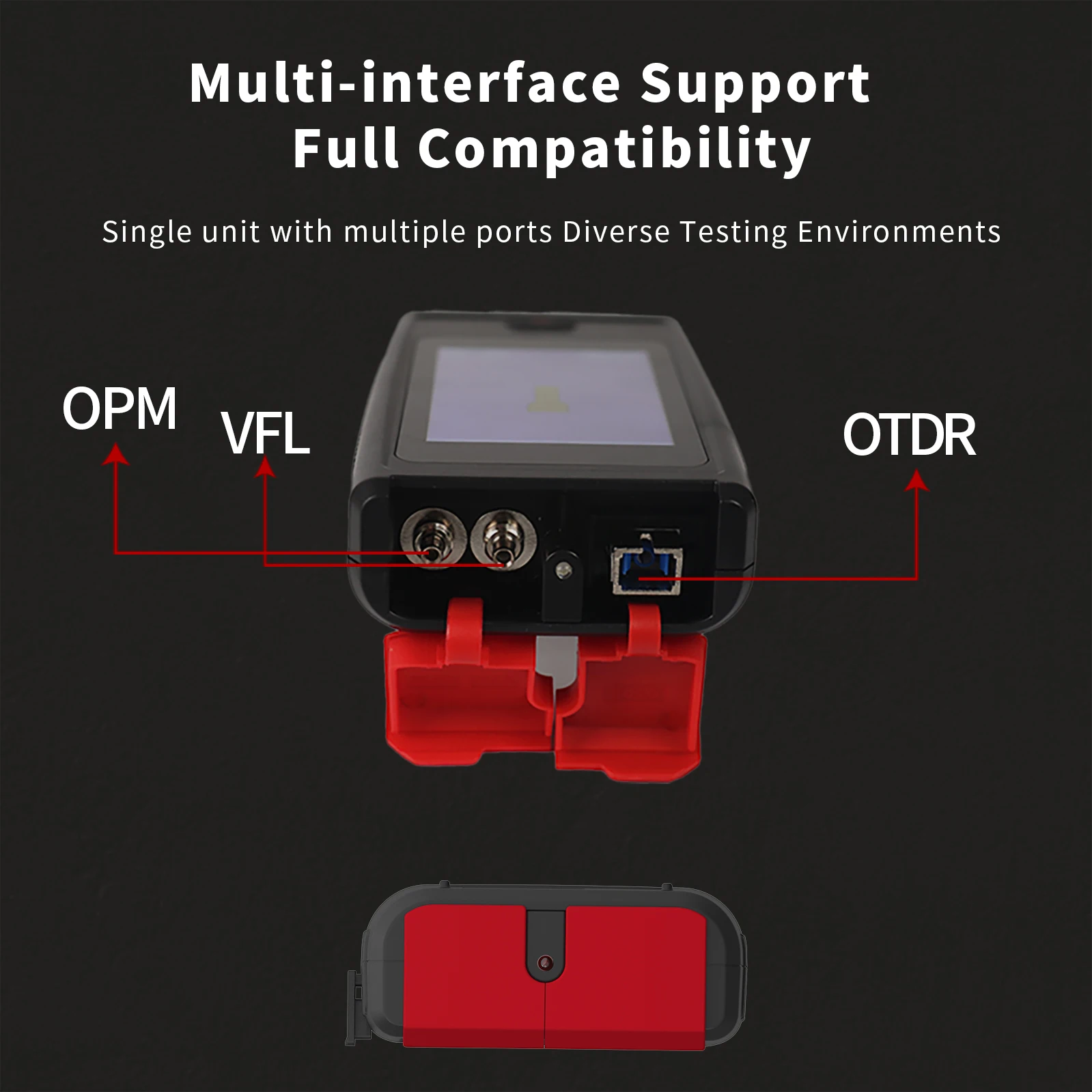 MINi OTDR Active Fiber Live Test 1310nm IOLA 1550nm 20dB Fiber Optic Reflectometer Touch Screen OLS OPM Visual Fault Locator