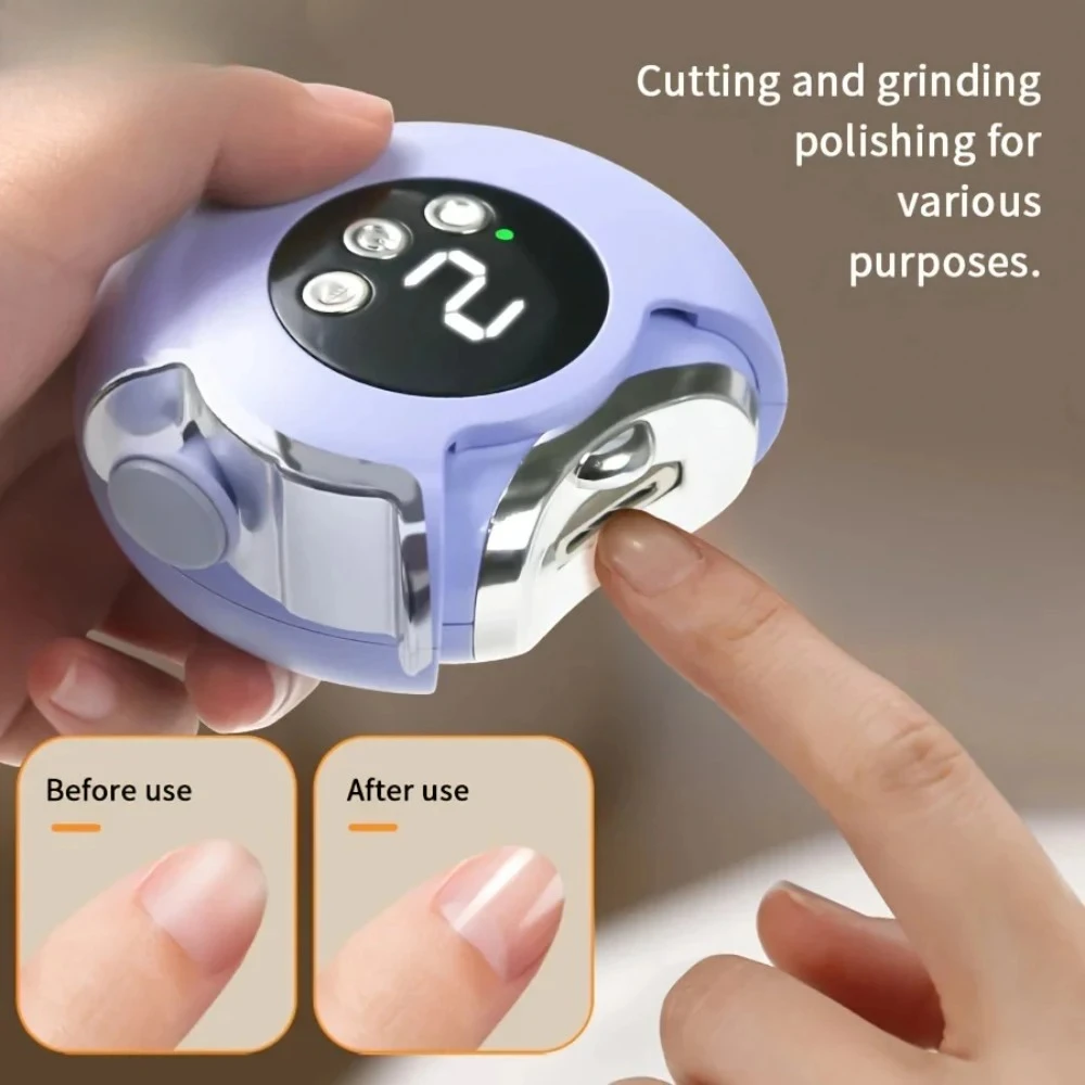 

Youpin 2 in 1 Grinding and Polishing Automatic Electric Nail Clipper Multifunctional Nail Grinder Electric Manicure Tool
