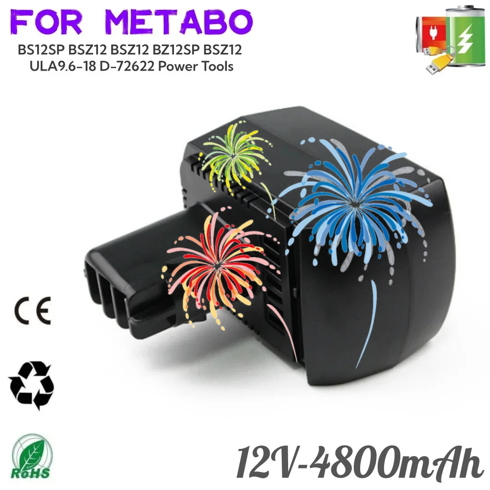 

Аккумулятор Ni-Cd 12В 4.8Ач для беспроводных дрелей METABO 6.02151.50 BZ12SP BSZ12 Premium BZ12SP SSP12 ULA9.6-18 D-72622