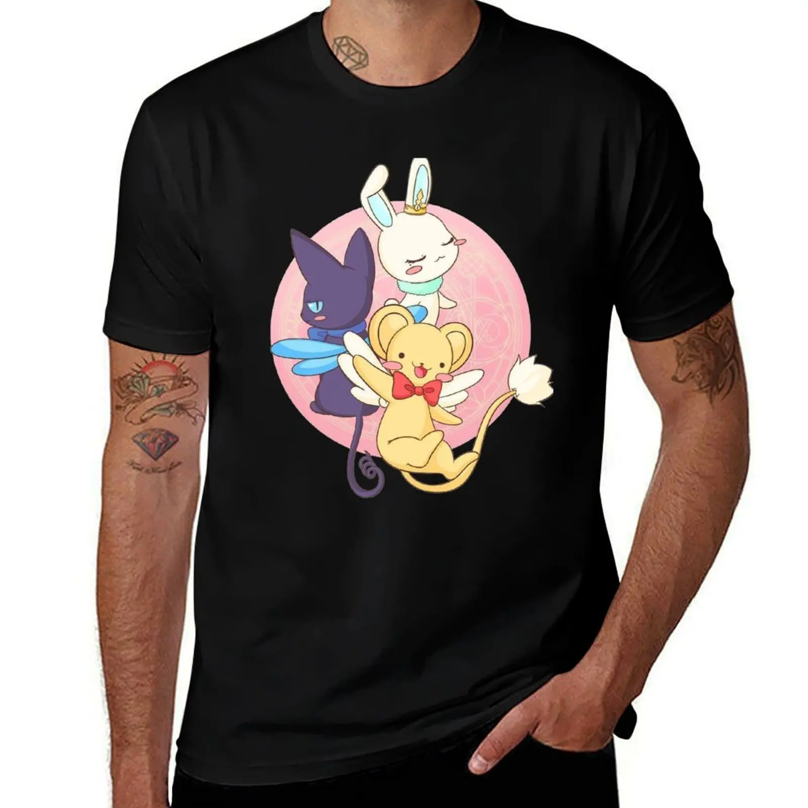 Cardcaptor Sakura The Three Guardians Kero, Spinel, Momo T-Shirt Casual All Match Tee Shirt for Men T-Shirt