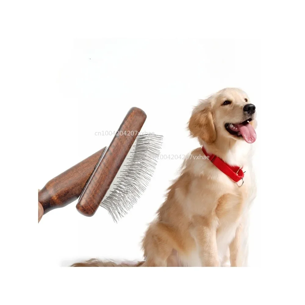 Pet Grooming Comb Wooden Hair Remover Brush Manual Household Beauty Hairbrush Long Handle Professional Reusable Deshedding Rake