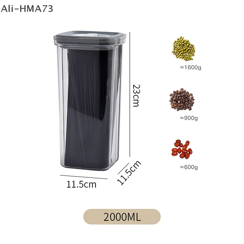 

Household Knob Sealed Jar Snack Storage Jar Transparent Fresh-keeping Box With Lid Plastic Sealed Box Kitchen Storage Jar