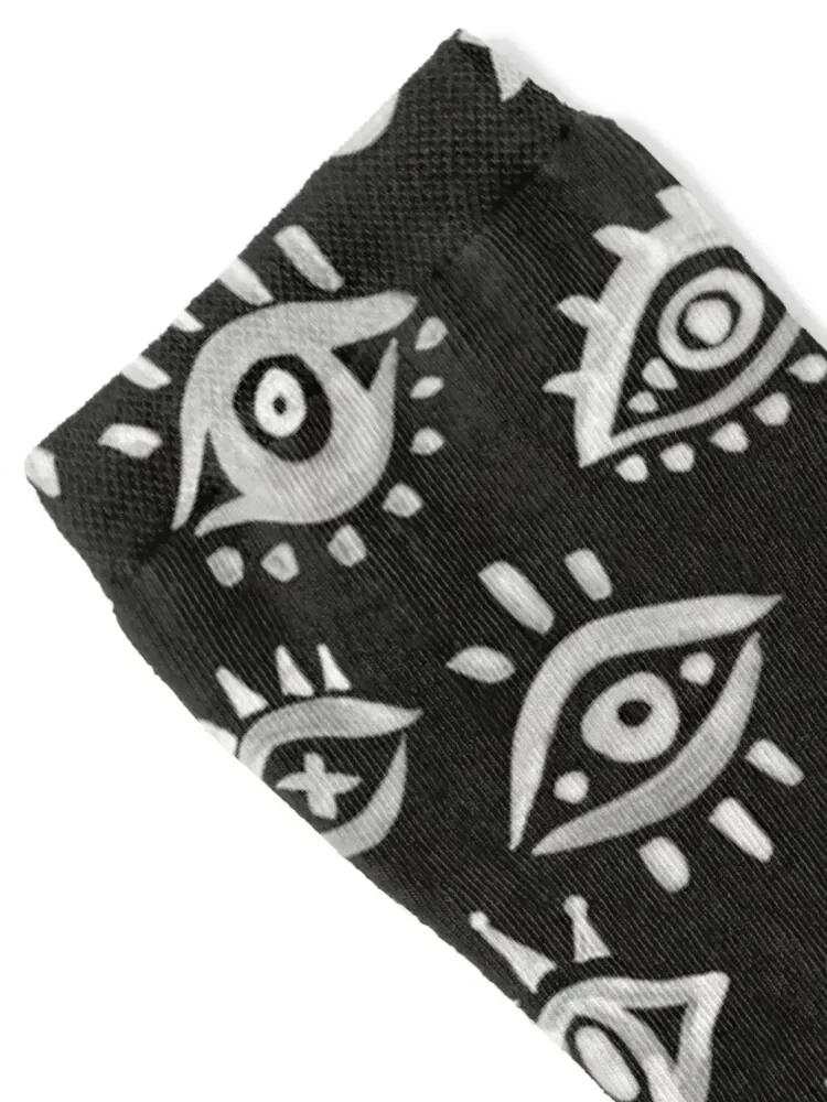 Mystic Eyes – White on Black Socks Novelties sport Hiking boots bright garter Men's Socks Luxury Women's