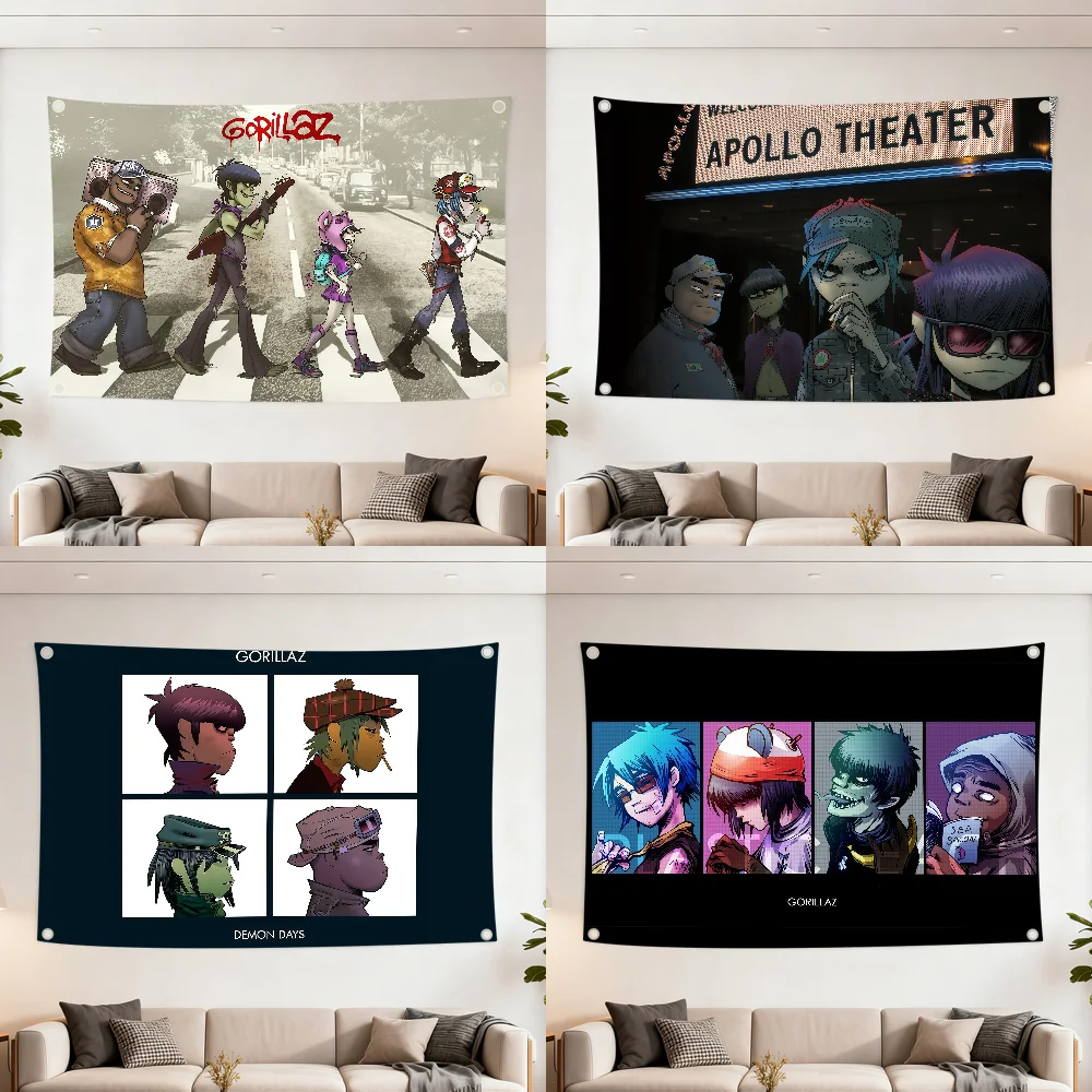 Virtual band Demon Days G-Gorillaz flag Best Price Decoration Outdoor Picnic Party Art Hanging Home Camping Party Banner Boom