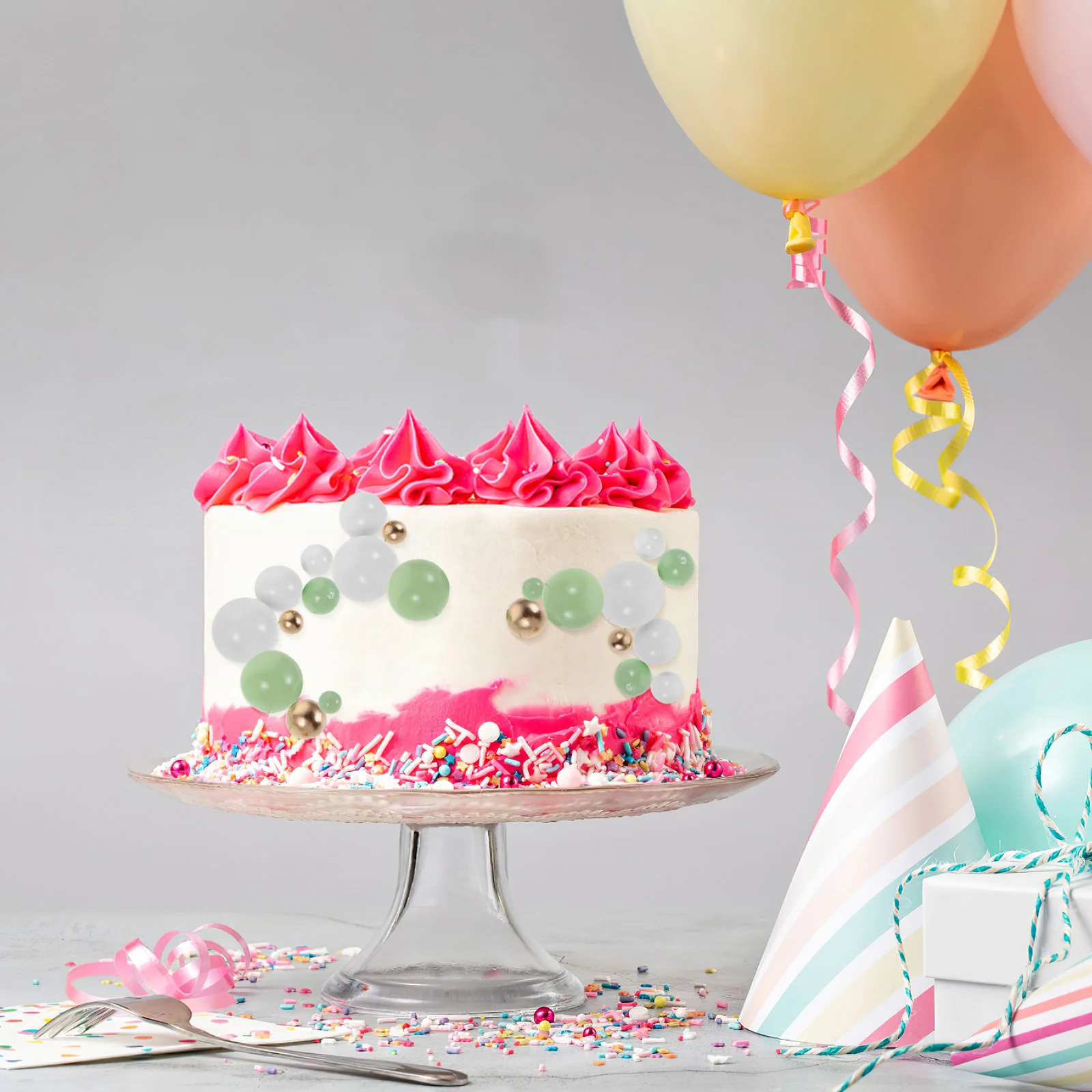 

108 Pcs Birthday Party Cake Topper Wedding Decorating Accents Baking Decoration for Shower Plastic picks Appetizers