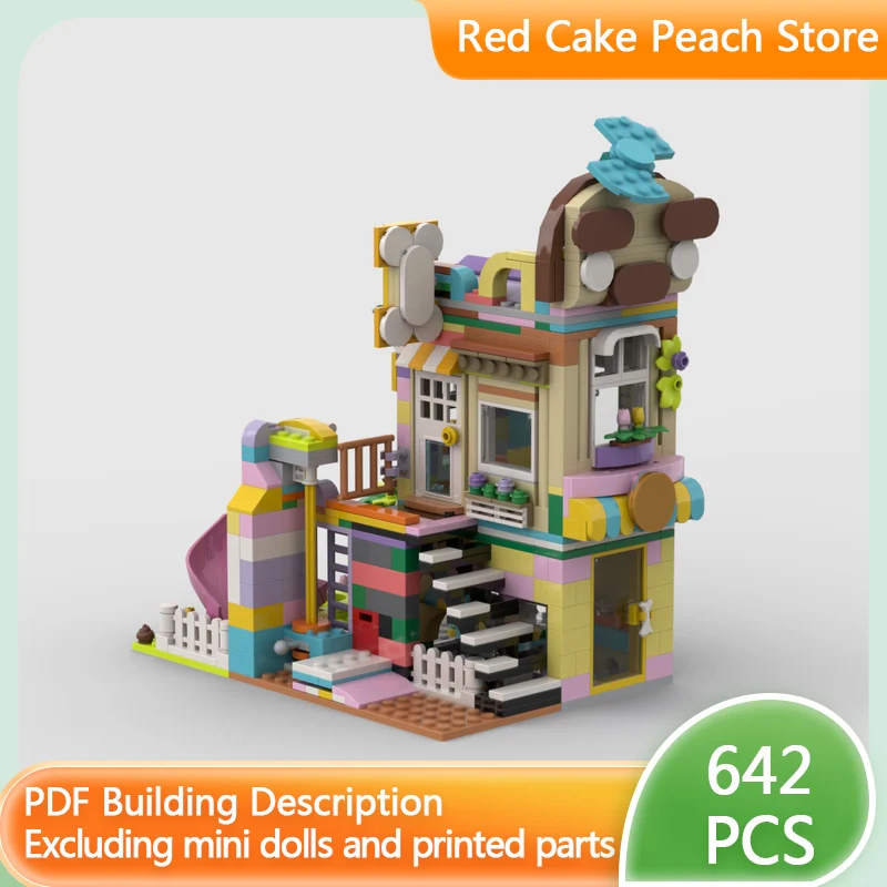 Modèle de rue MOC Briques de construction Accessoires Boutique et aire de jeux Technologie modulaire Cadeau de vacances pour enfants Jouet à assembler