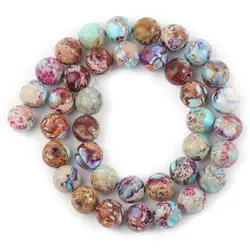 Natural Stone Colorful Sea Sediment Jasper High Quality Healing Stone Spacer Beads for Jewelry Making DIY Bracelet Necklace 15''