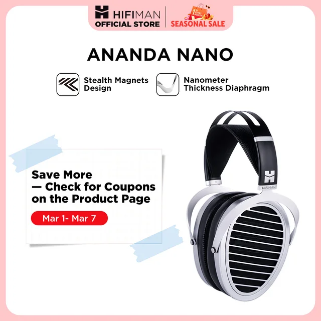 HIFIMAN ANANDA NANO Open-back Planar Magnetic Hi-Fi Headphones with Nanometer