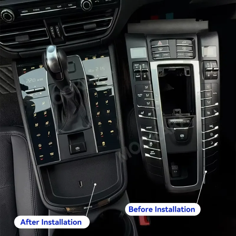 MOOKAKA High Quality Console Box Central Armrest for  Macan 2013-2021 Car Digital Center Console Car Interior Saddle