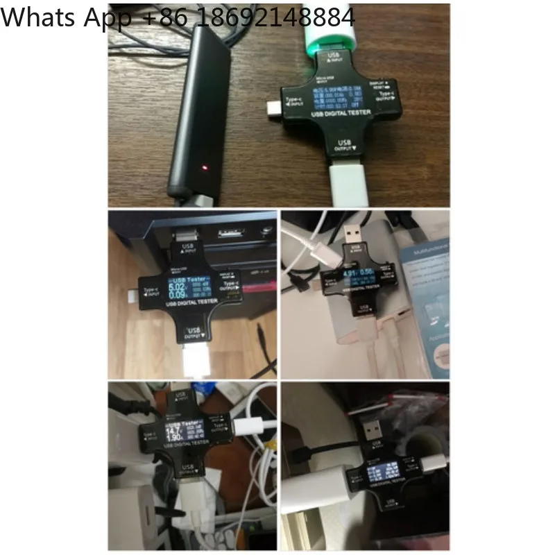 Cross multi-function tester, digital voltmeter color screen, current meter USB digital display tester