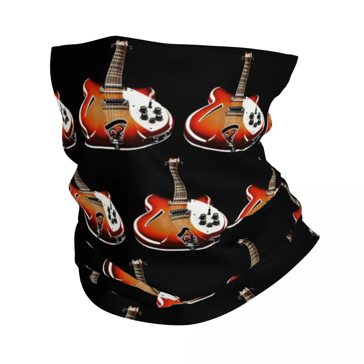 ickenbacker 360 12 Sixties Electric Guitar Art Sunburst Pop Art Bandana Neck Gaiter Printed Mask Scarf FaceMask Hiking