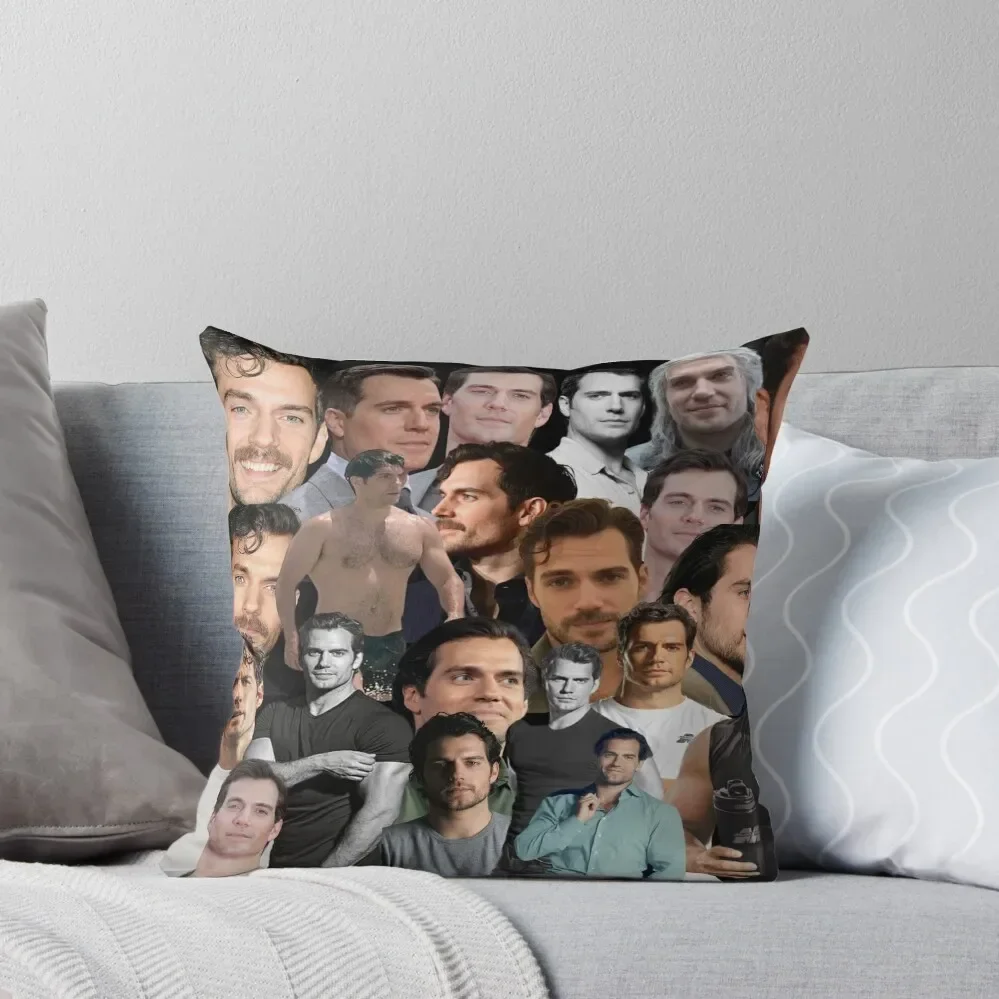 

henry cavill photo collage Throw Pillow Couch Pillows Pillowcases Bed Cushions Pillowcase christmas pillow case Pillow